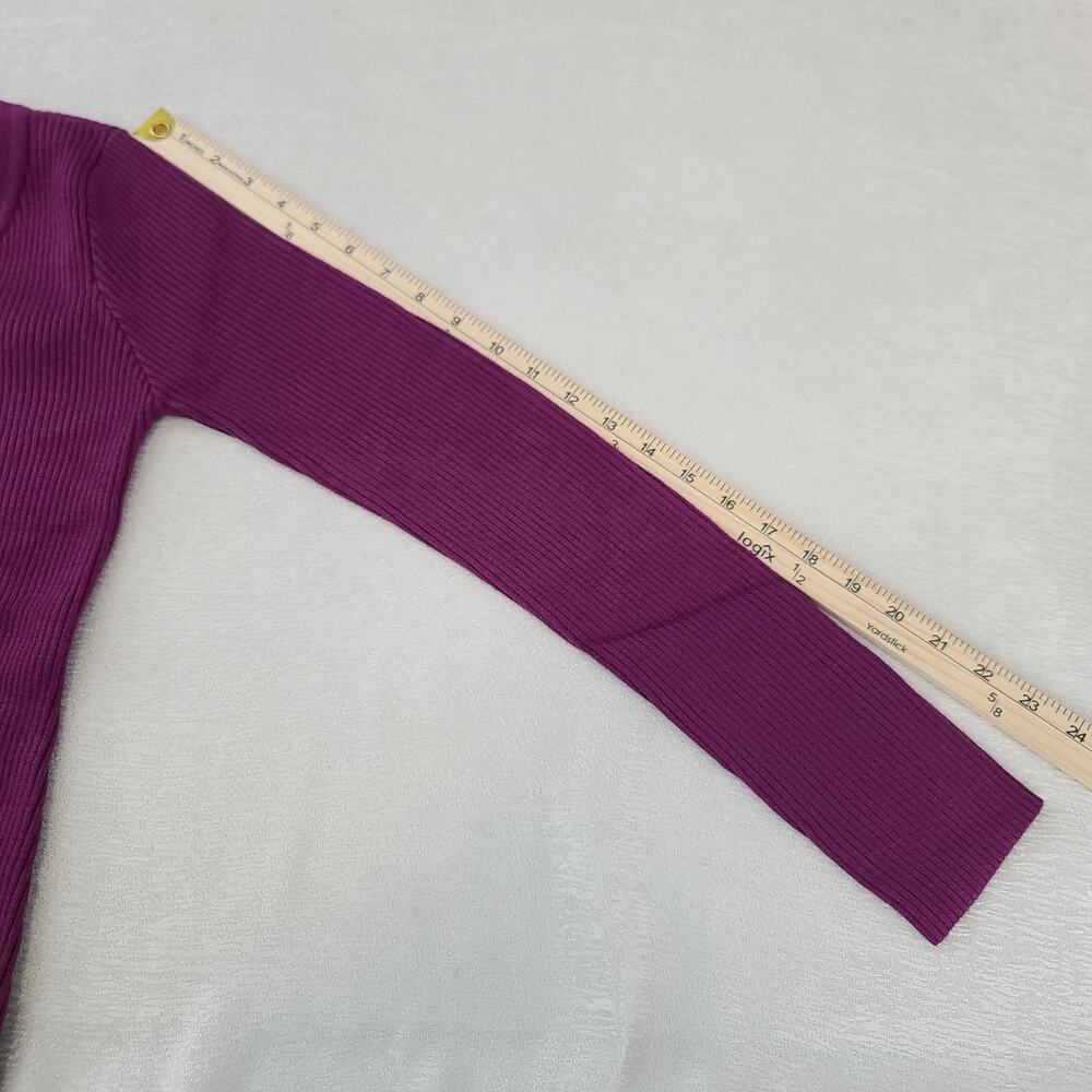 Skies Are Blue Stitch Fix ribbed sweater dress purple NWT Size Medium Office - Picture 9 of 10